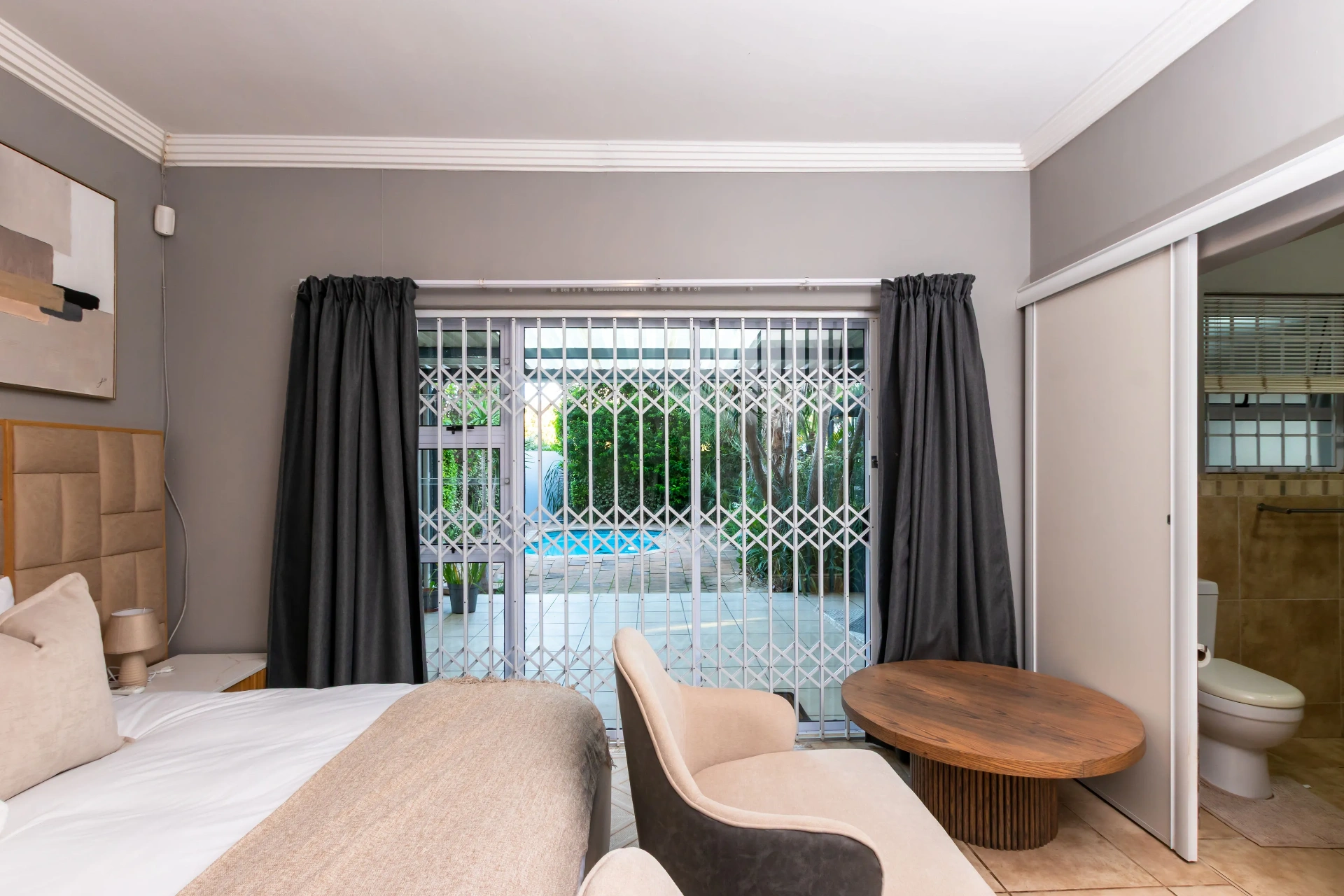 Presidential Suite — view to private pool courtyard